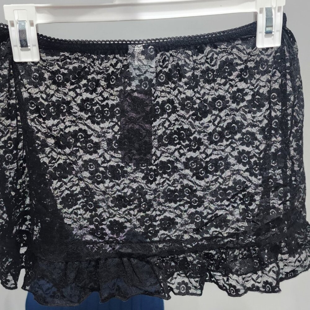 Women Black Lace Skirt Lining size S  4/6
